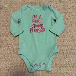 Okie Dokie Green and Pink Bodysuit Soft Cotton One Piece